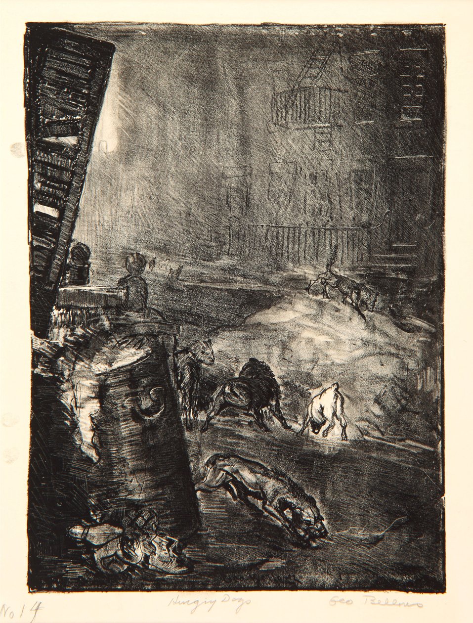 Hungrige Hunde, Zweiter Stein, 1916 von George Wesley Bellows