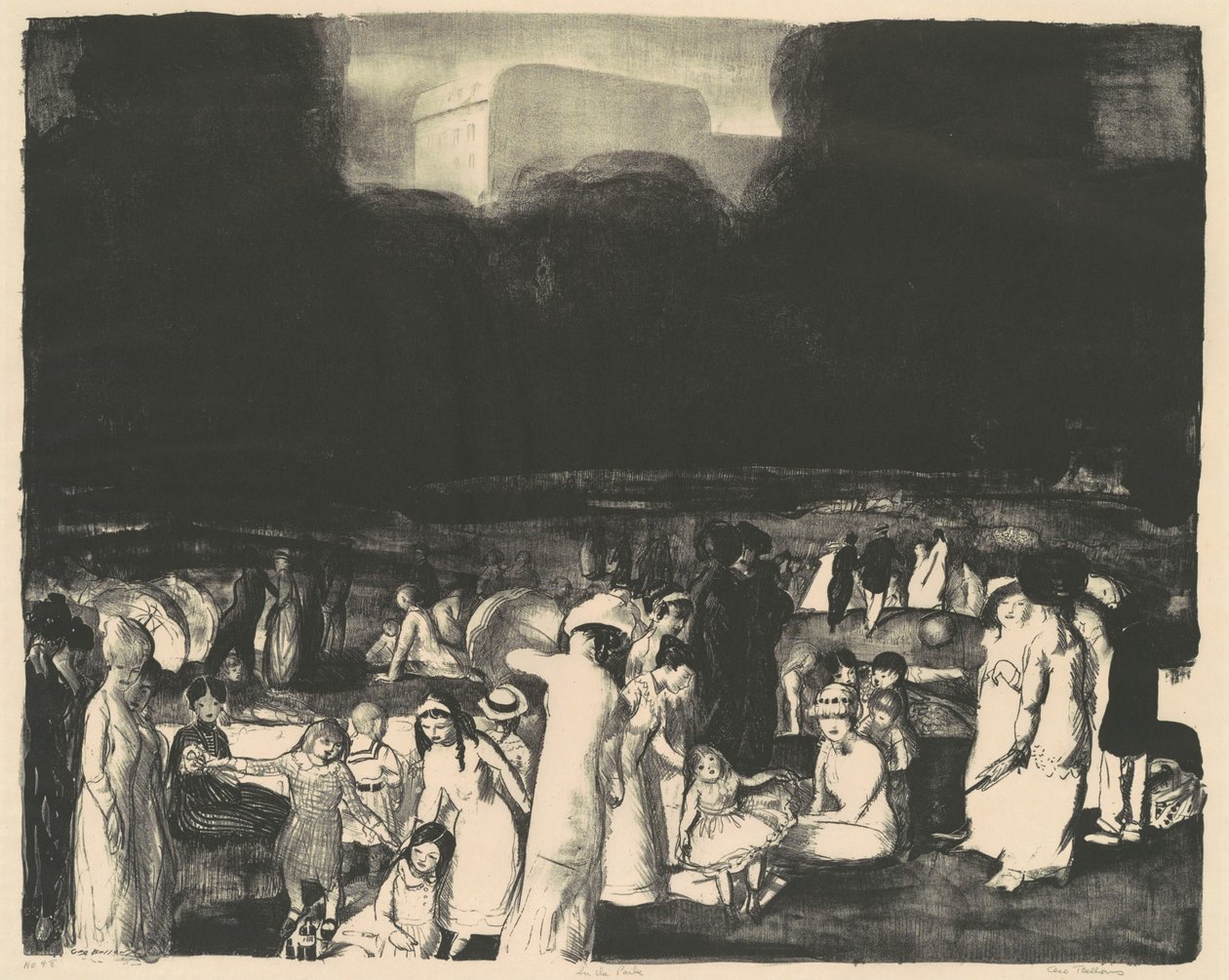 Im Park, Dunkel, 1916 von George Wesley Bellows