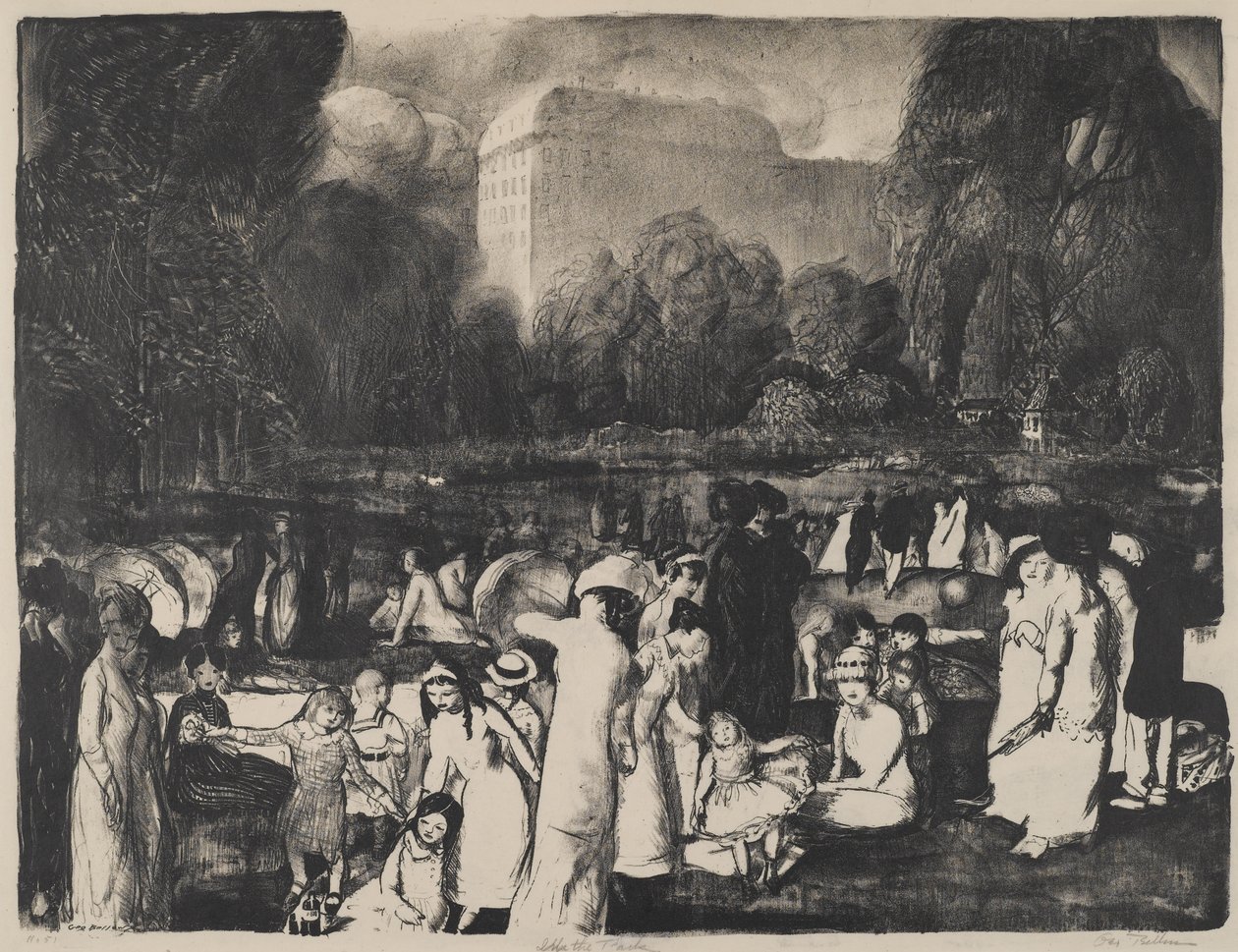Im Park, Licht, 1916 von George Wesley Bellows