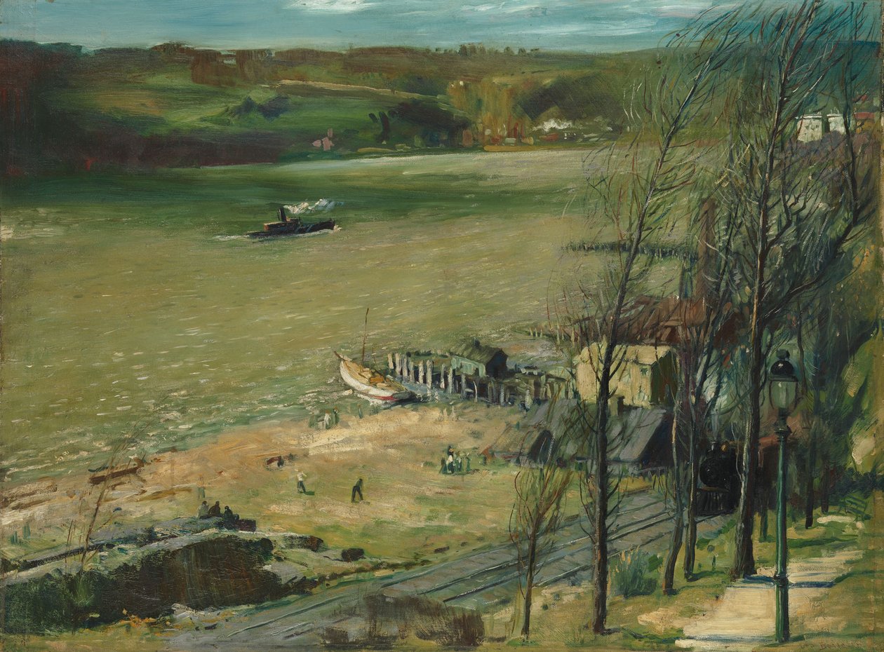 Am Hudson, 1908 von George Wesley Bellows