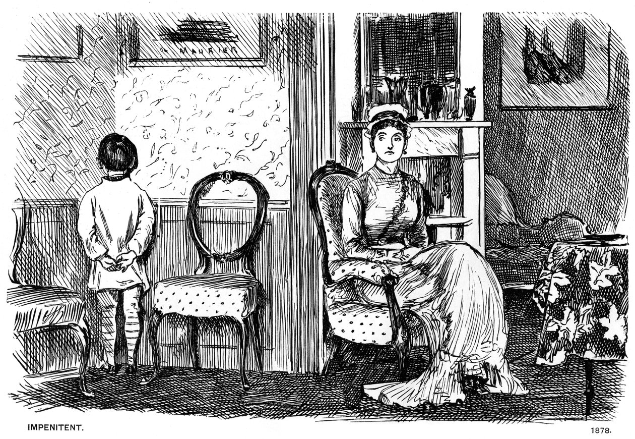 Unbußfertig, 1878 von George du Maurier
