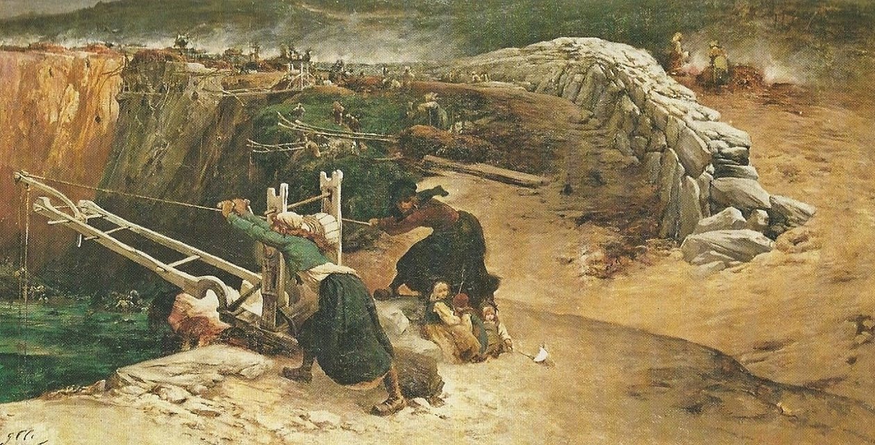 Tangverbrennung an der Pointe du Raz von Georges Clairin