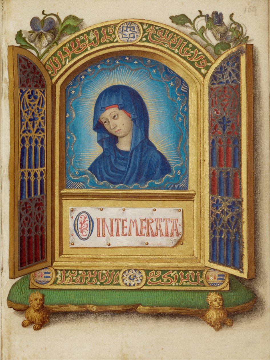 Tragbarer Altar mit weinender Jungfrau von Georges Trubert