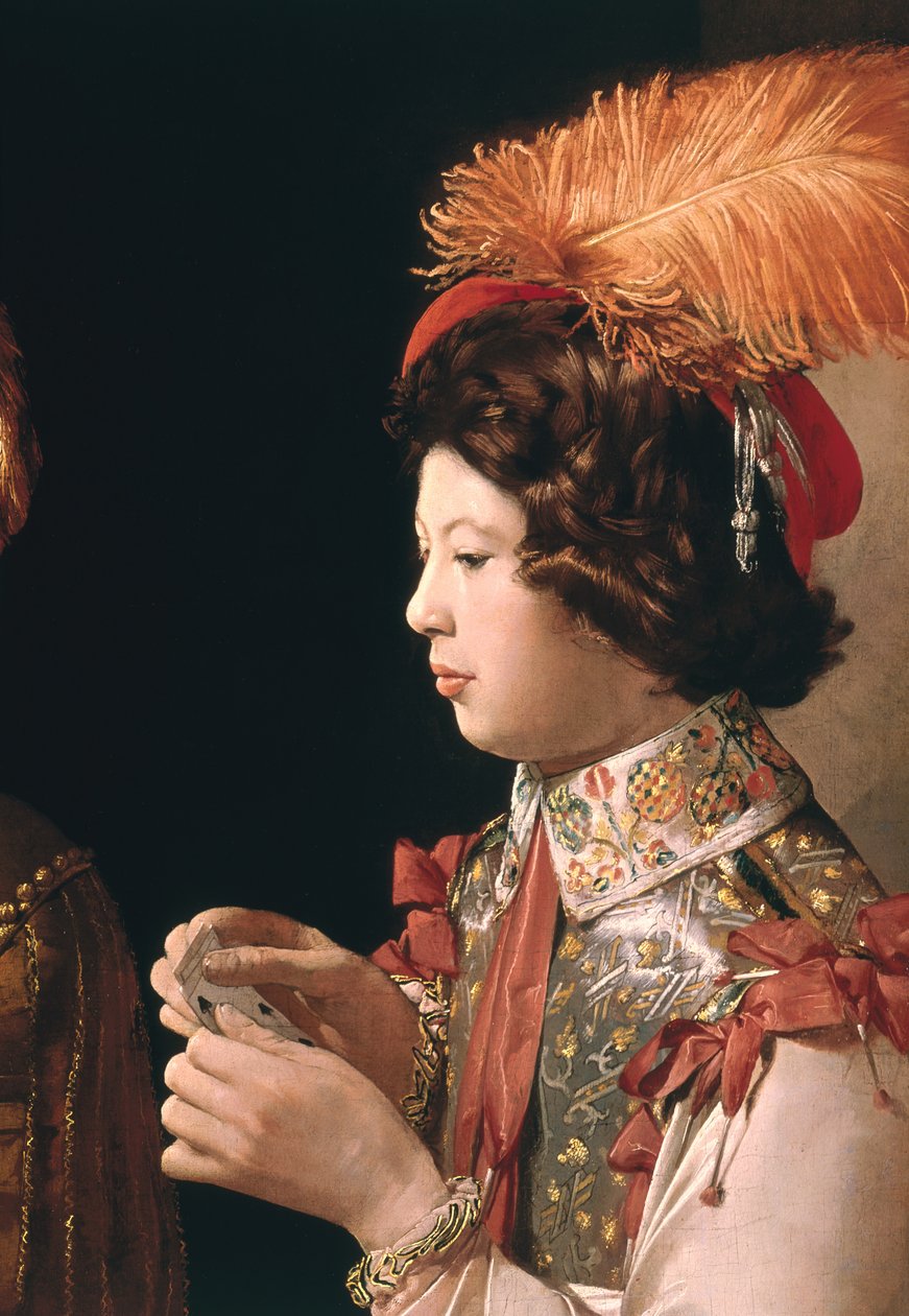 Der Betrüger mit dem Karo-Ass (Detail) von Georges de La Tour