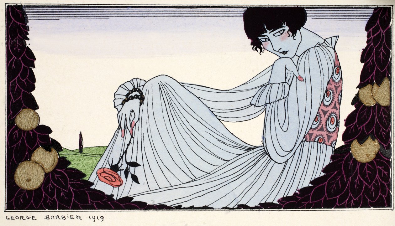 Kontemplation ... 1919 von Georges Barbier