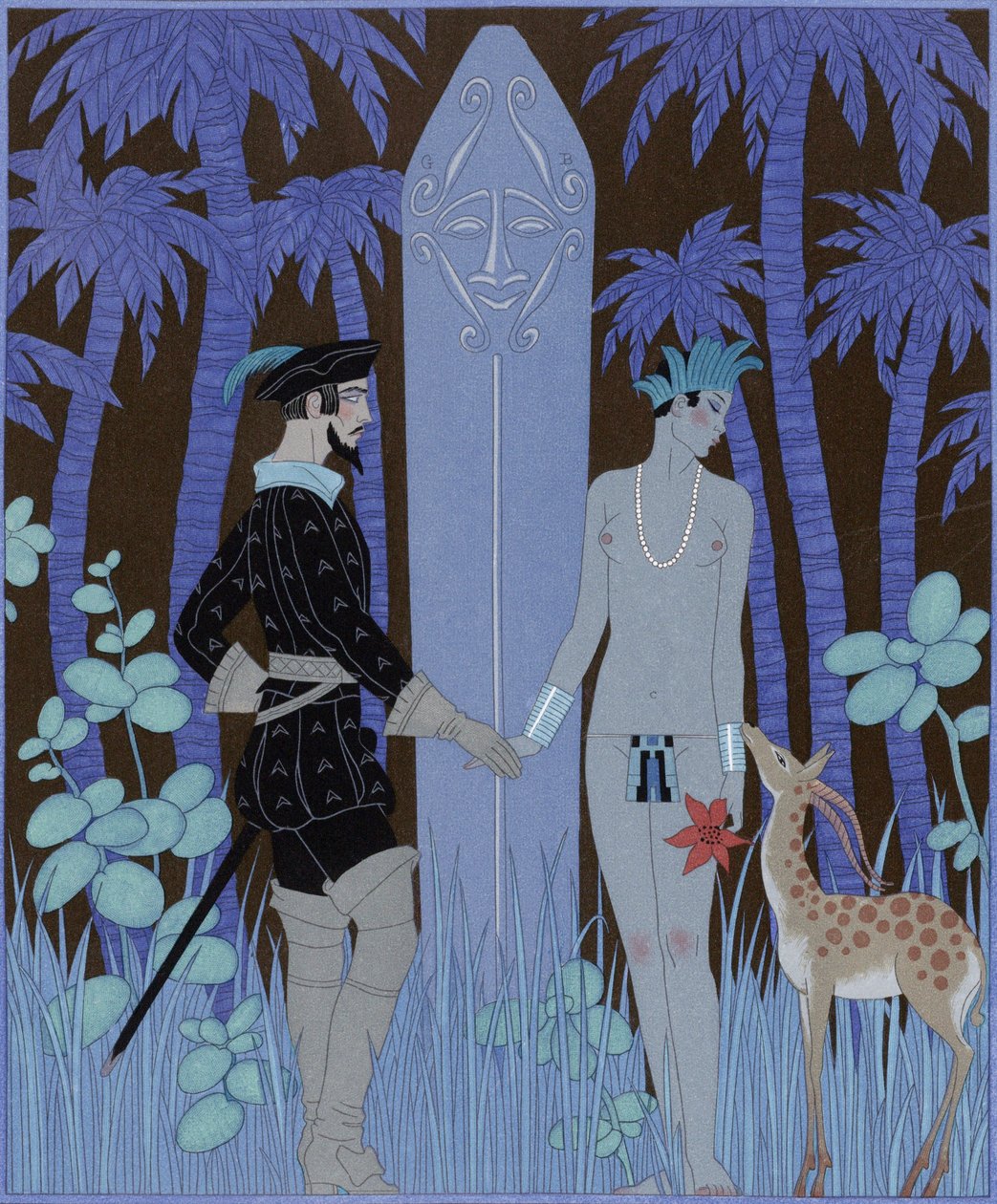 Pocahontas, Prinzessin von Georges Barbier