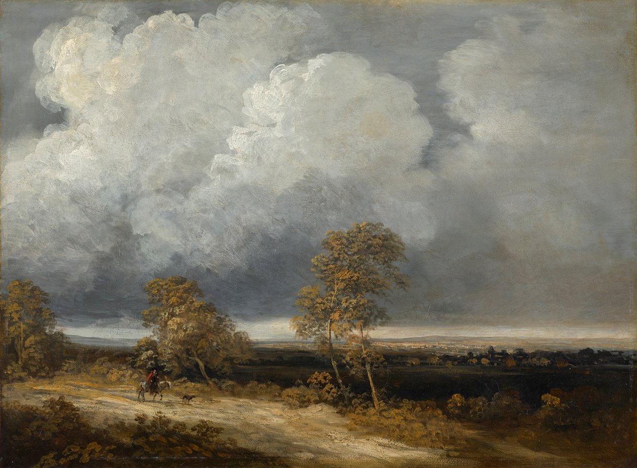 Landschaft mit Reiter von Georges Bernard Michel