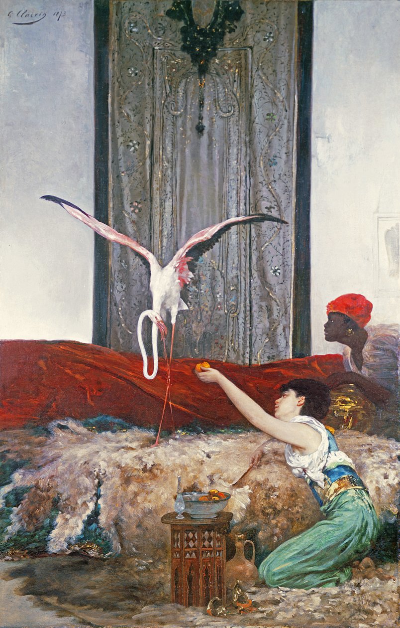 Der Haustier-Flamingo von Georges Clairin