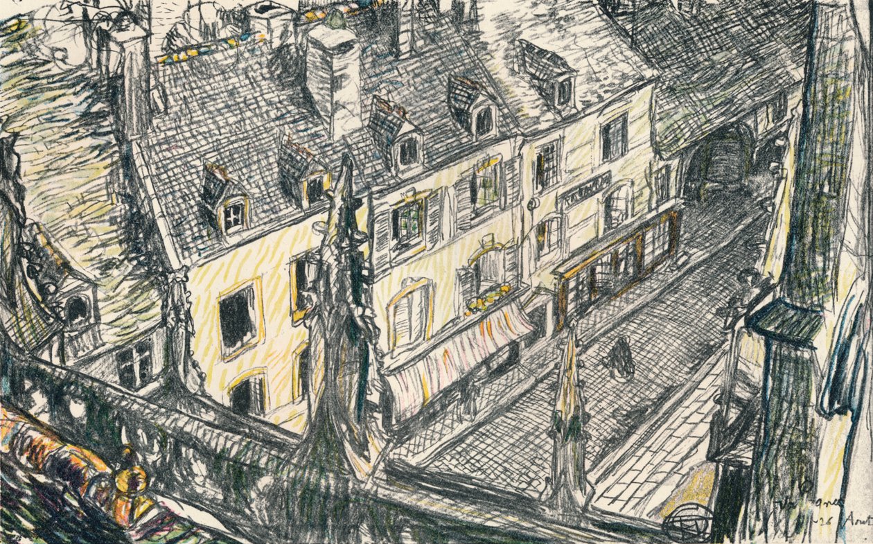 Eine Straße in Valogne, ca. 1911 von Georges Dupuis