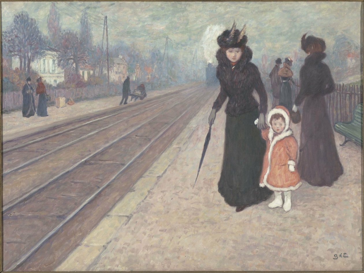 La Gare de Banlieue, 1896-1897 von Georges Espagnat de