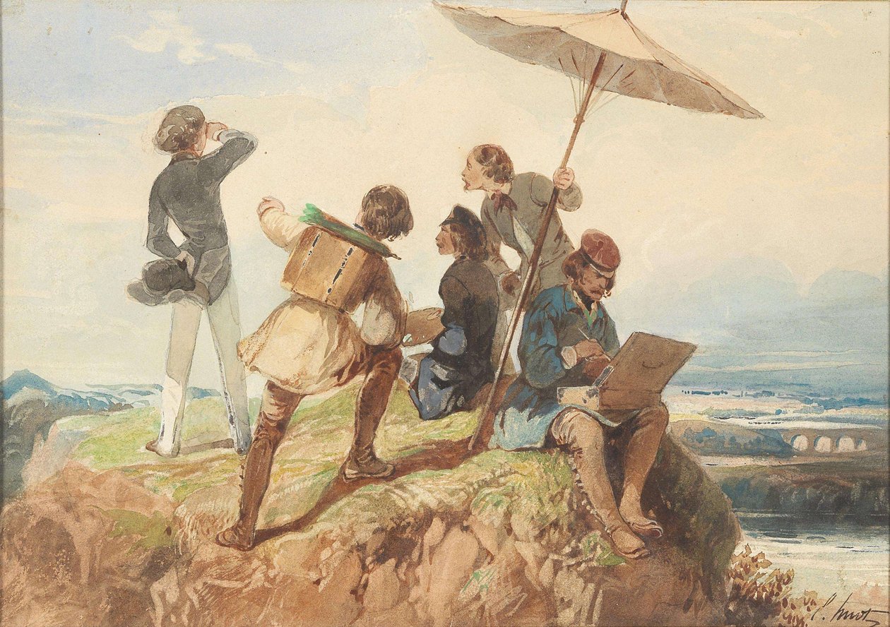 Maler im Freien von Georges Eugène Huot