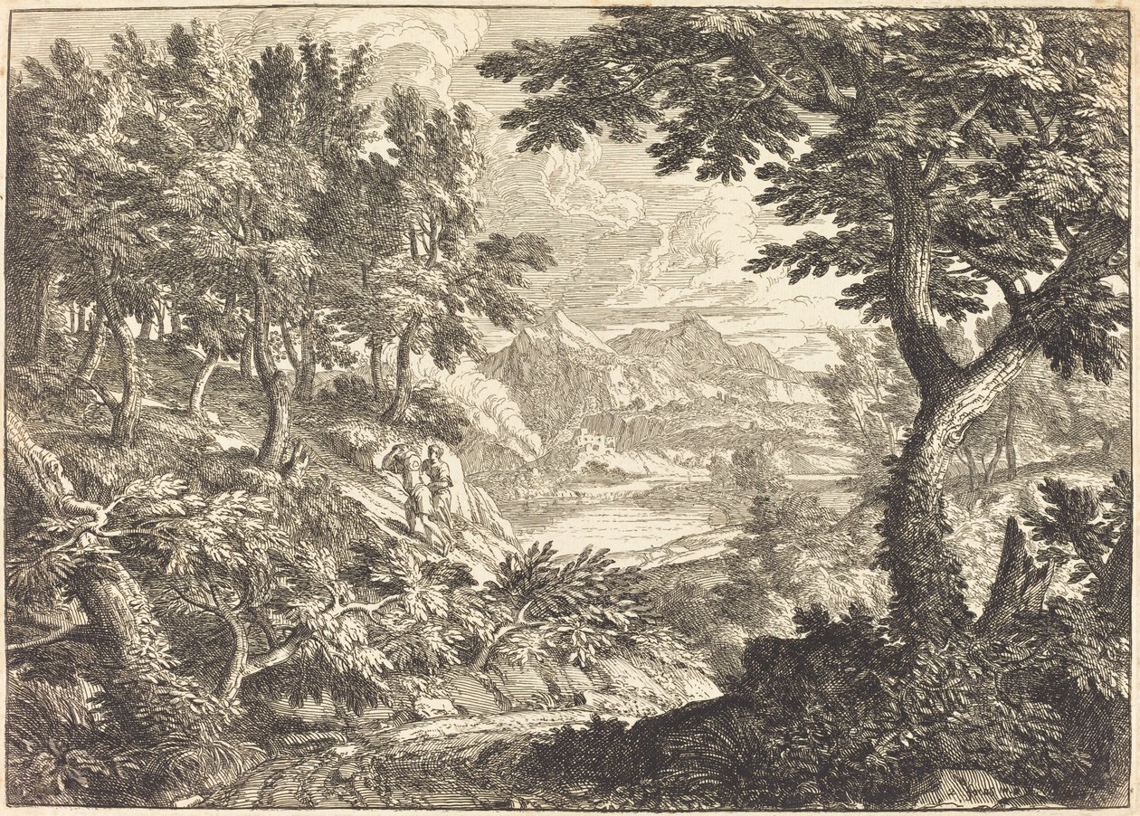 Landschaft mit Reisenden von Georges Focus