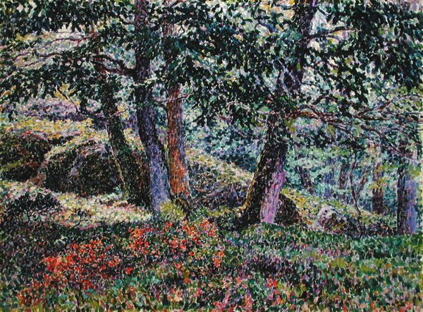 Eichen und Blaubeerbüsche von Georges Lacombe