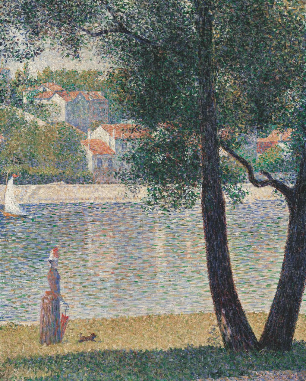 Die Seine bei Courbevoie, 1885 von Georges Pierre Seurat