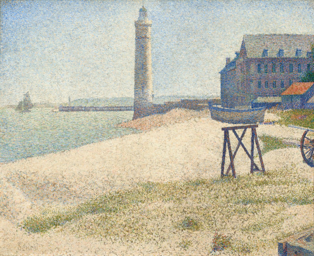 Der Leuchtturm von Honfleur von Georges Seurat