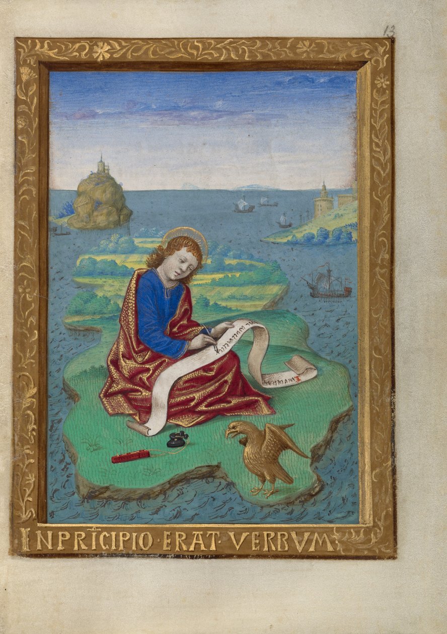 Heiliger Johannes auf Patmos von Georges Trubert
