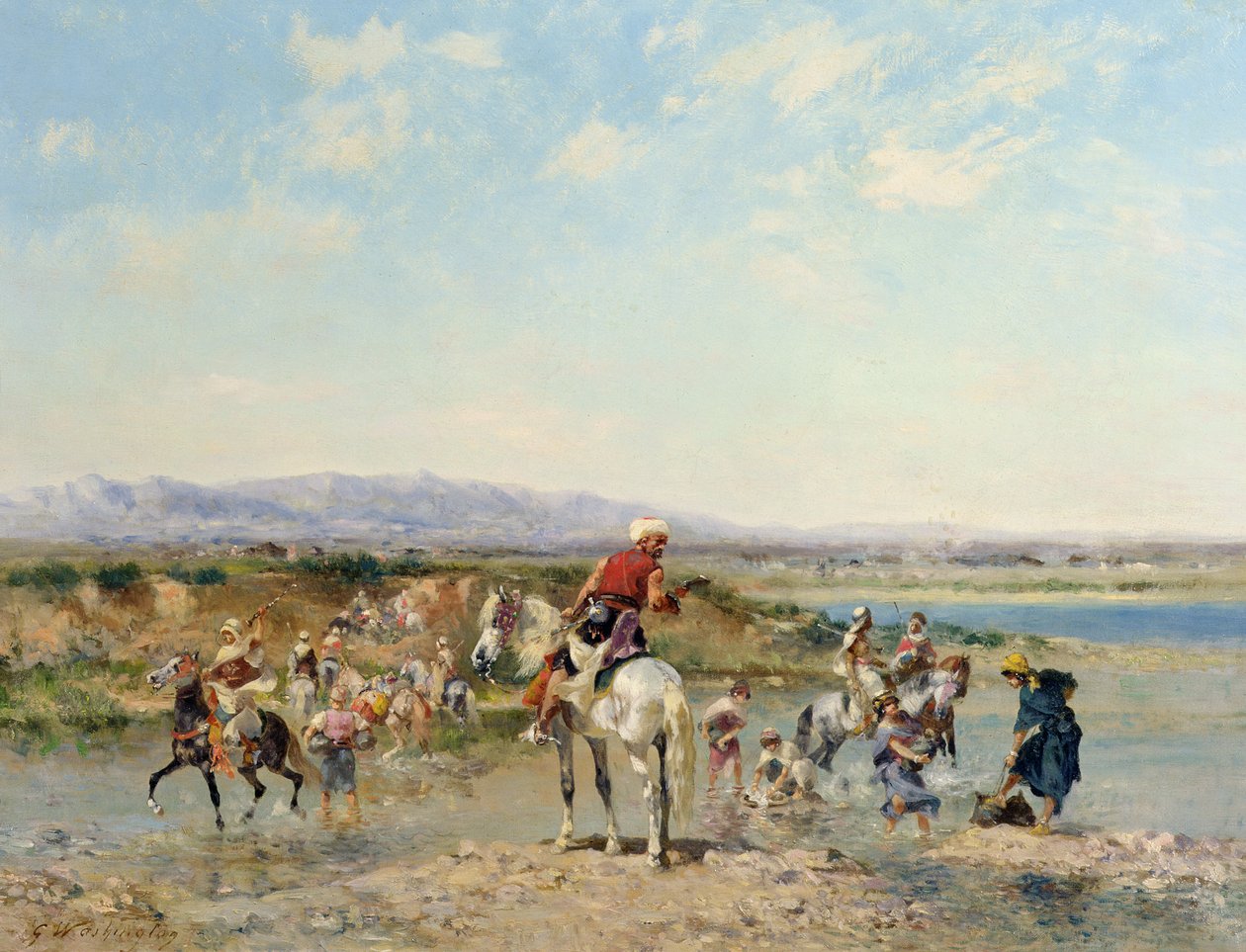 Araber an einer Oase von Georges Washington