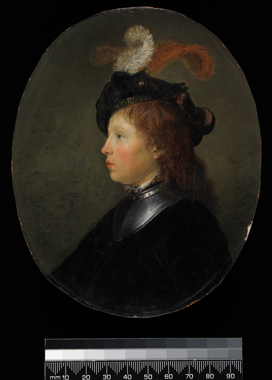 Porträt eines jungen Mannes, 1663 von Gerrit Dou