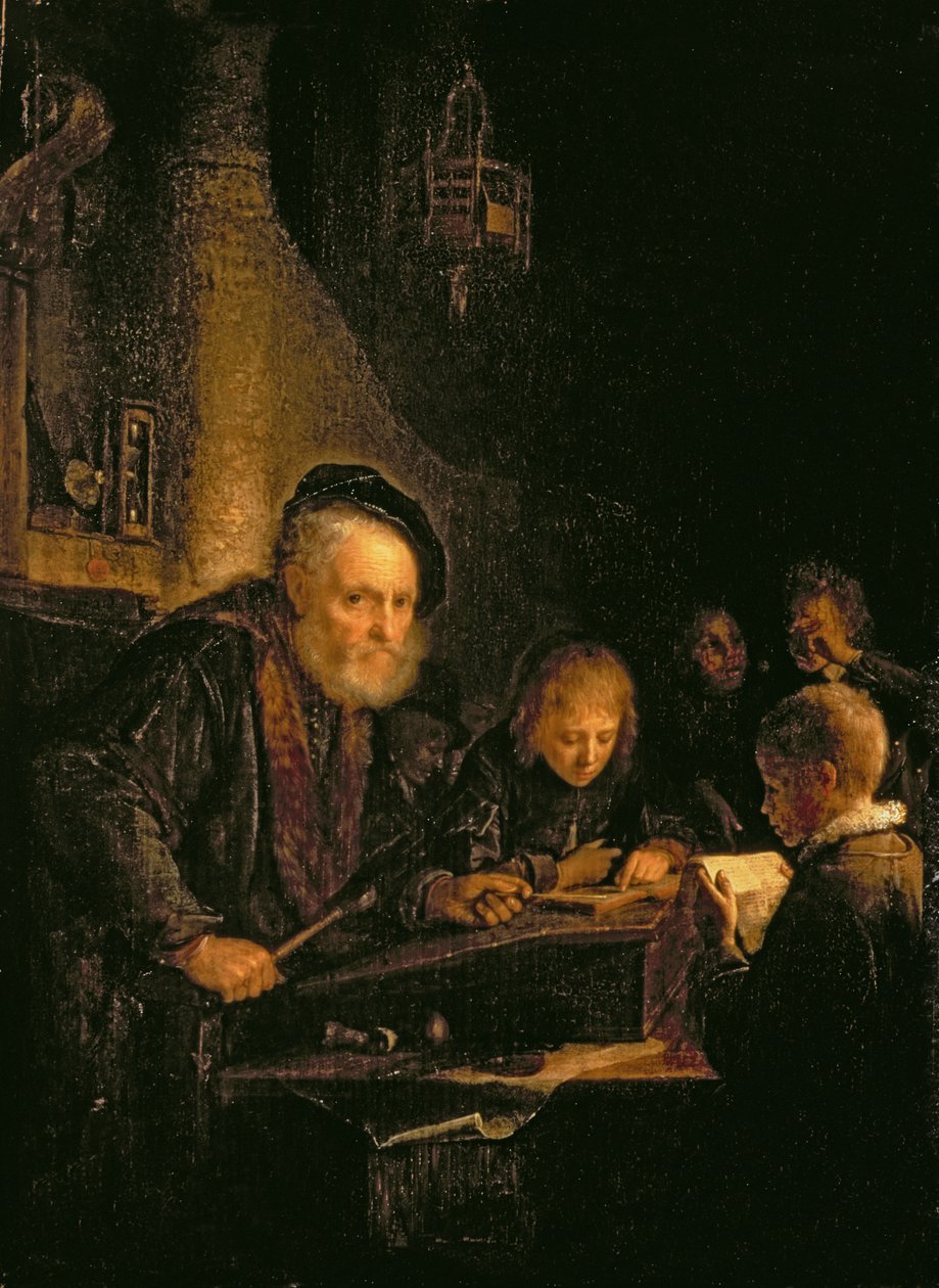 Der Schulmeister, 1645 von Gerrit Dou