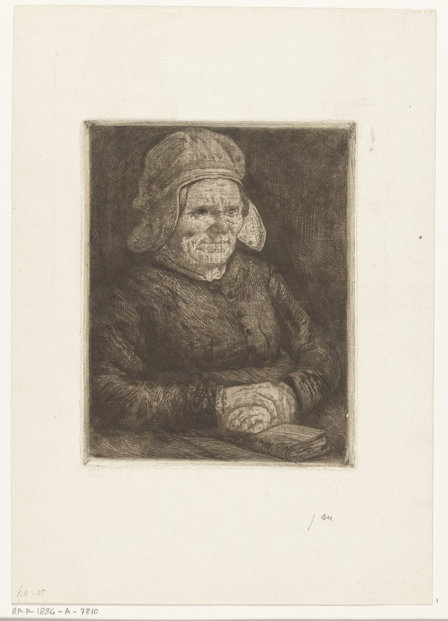 Frau mit Leinenmütze von Gerard Jan Bos