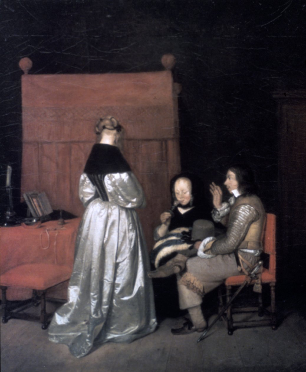 Väterliche Ermahnung, 1654-1655 von Gerard Terborch II