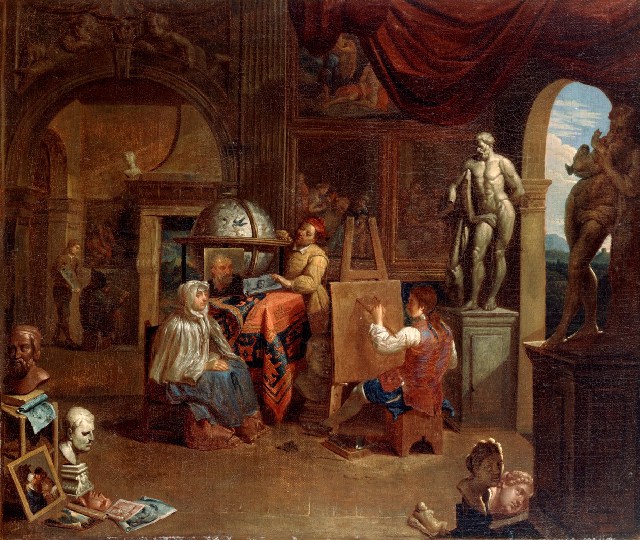 Künstlerszene im Studio, 1680-1720 von Gerard Thomas