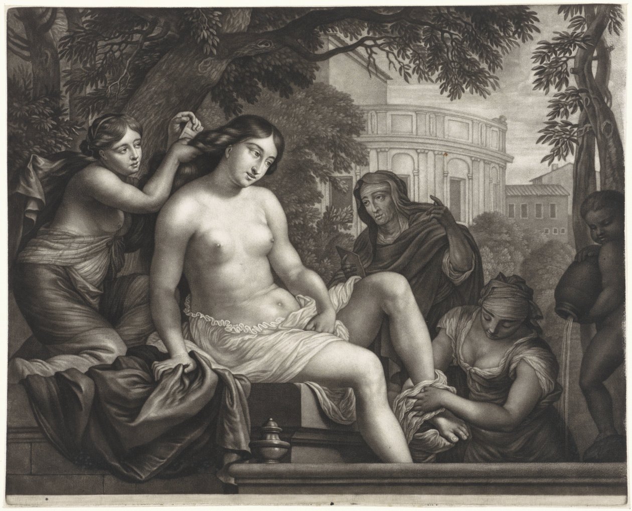 Bathseba erhält die Nachricht von David von Gerard Valck