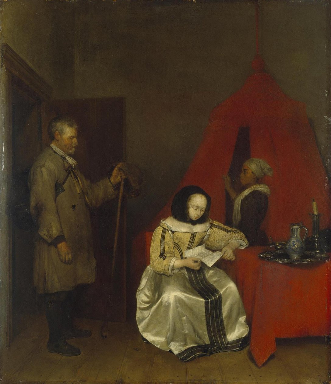 Ländlicher Postbote von Gerard ter Borch