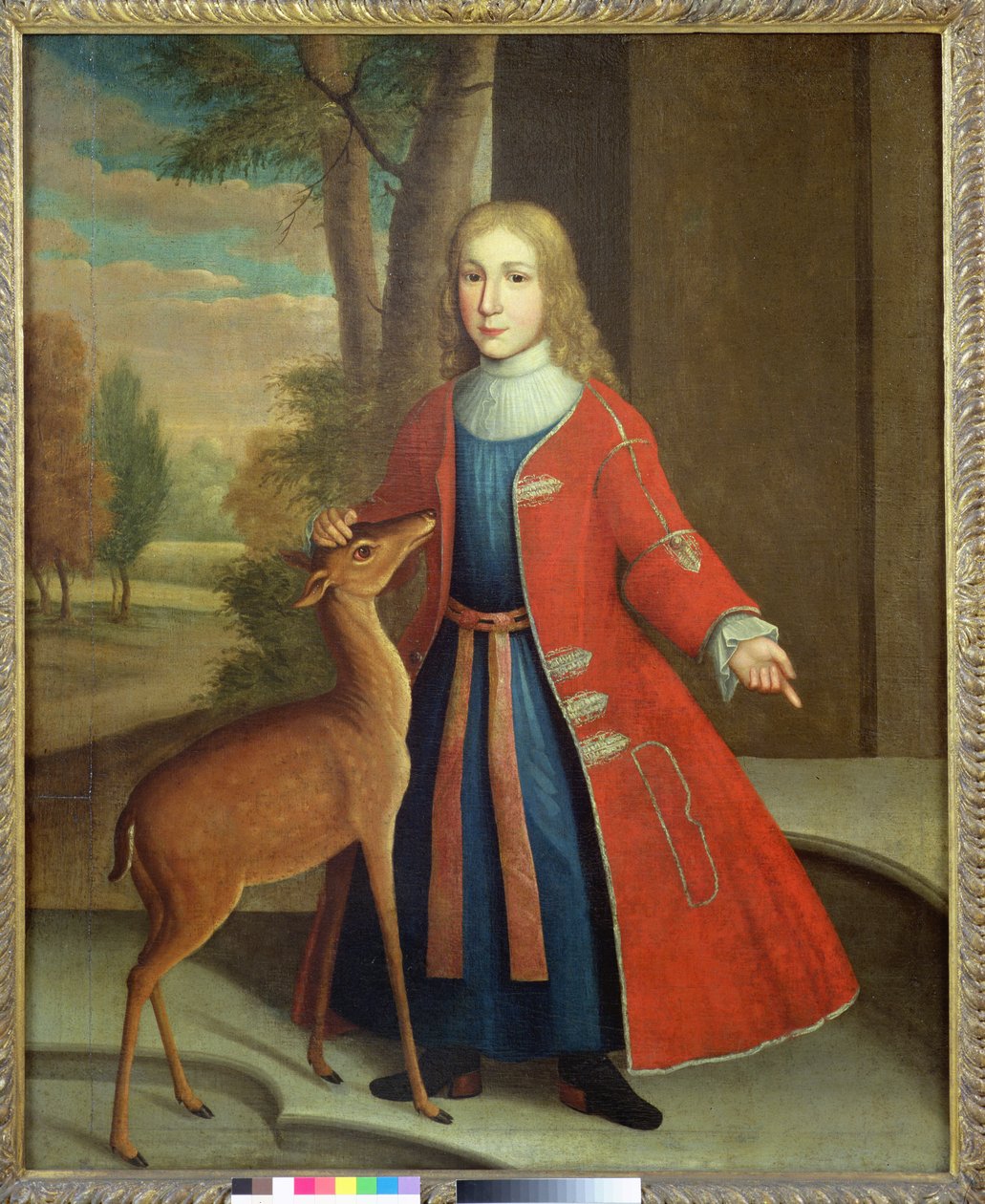 De Peyster Junge mit einem Reh, ca. 1730-35 von Gerardus I Duyckinck