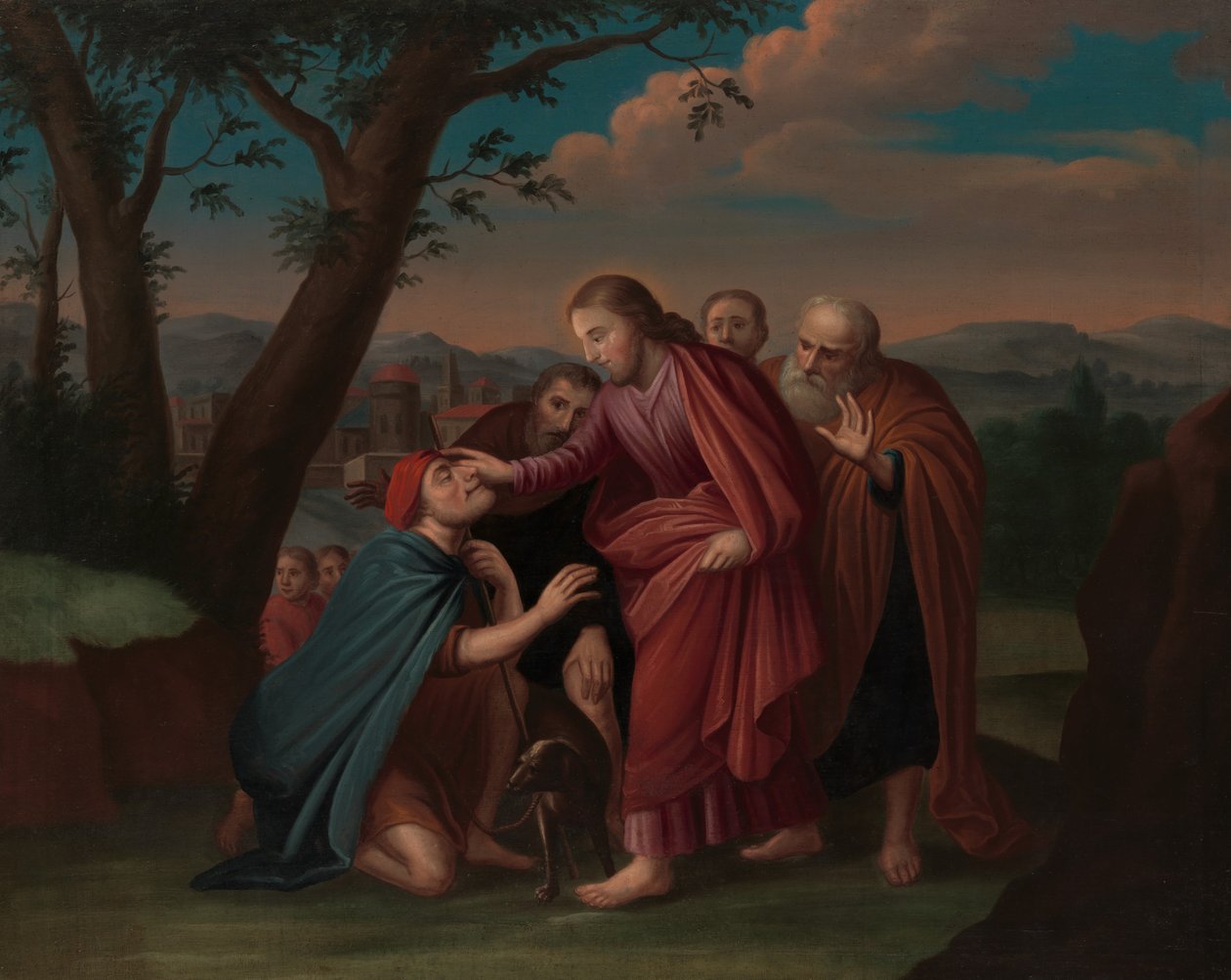 Christus heilt den Blinden, ca. 1725-30 von Gerardus Duyckinck