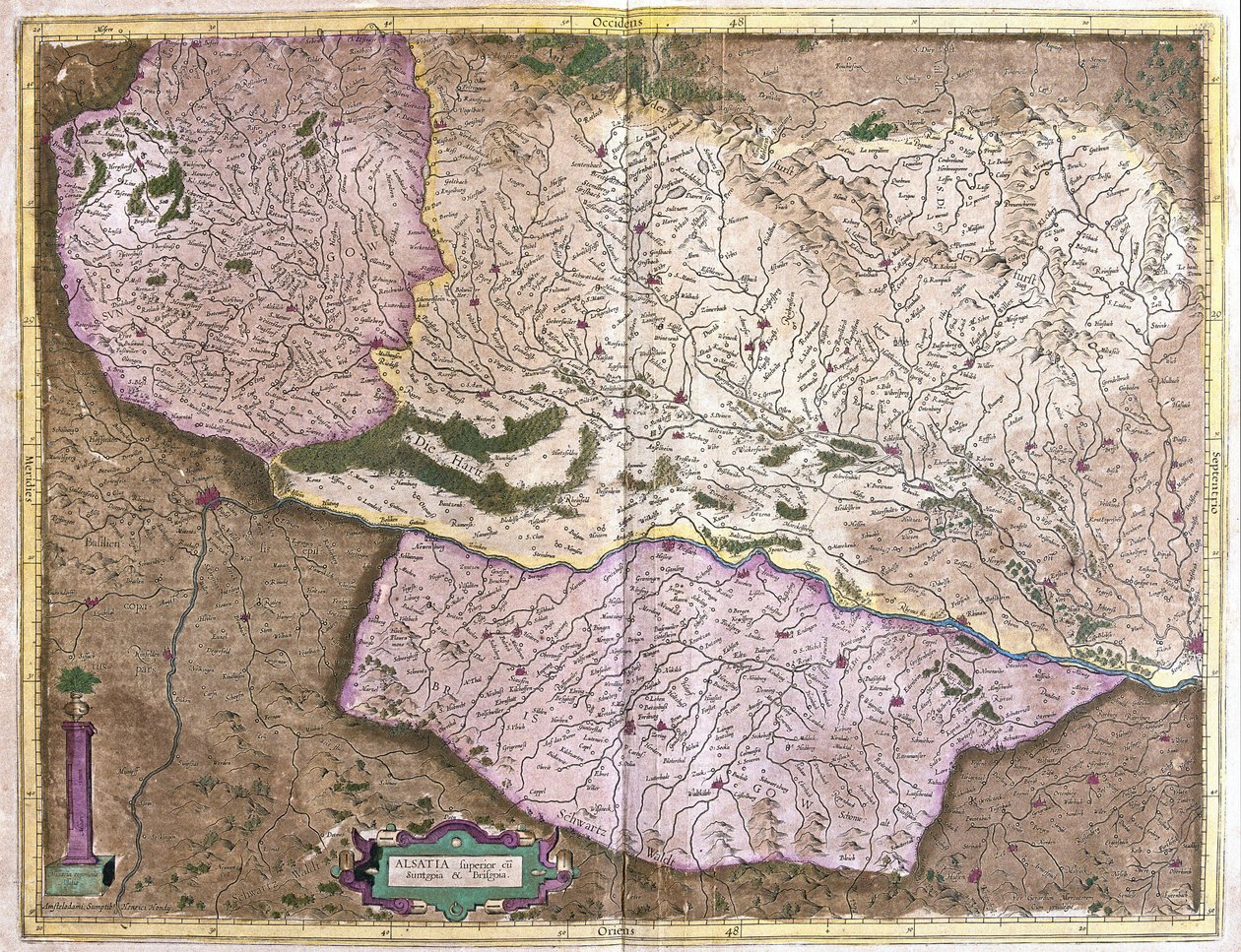 Elsass, Nordfrankreich (Stich) von Gerardus Mercator
