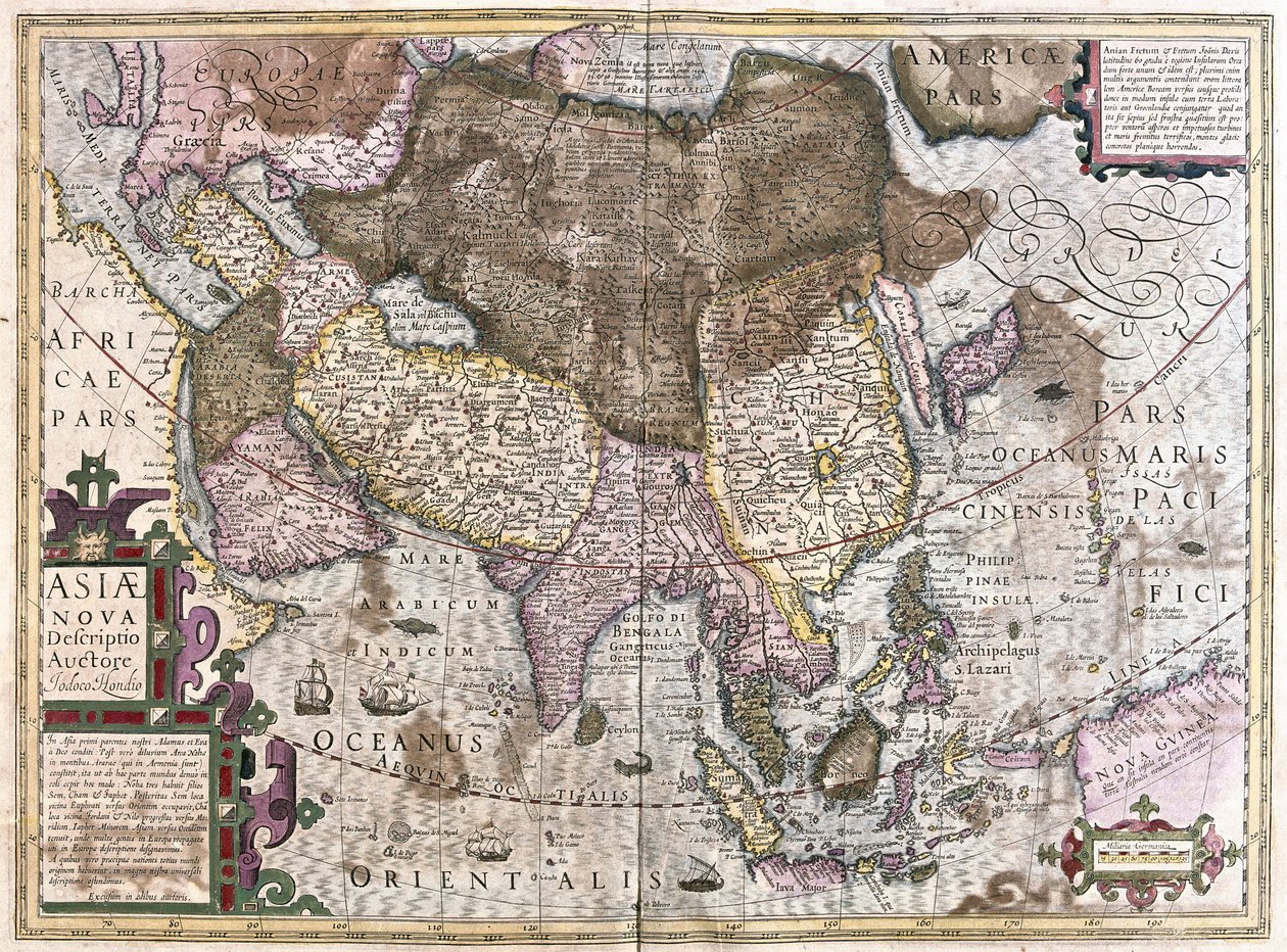 Asien (Gravur) von Gerardus Mercator