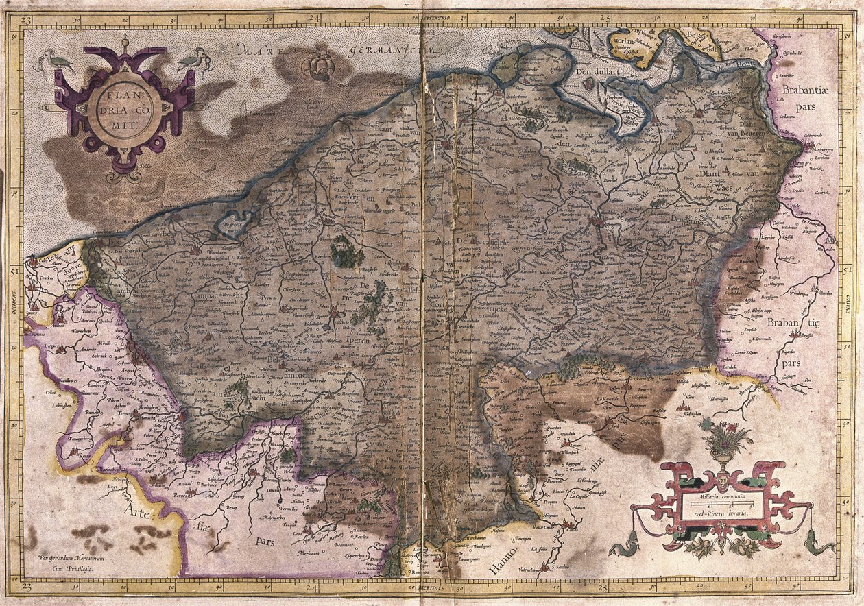 Belgien von Gerardus Mercator