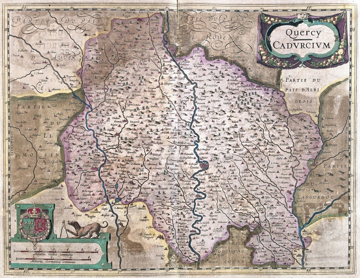 Cahors, Frankreich (Stich) von Gerardus Mercator