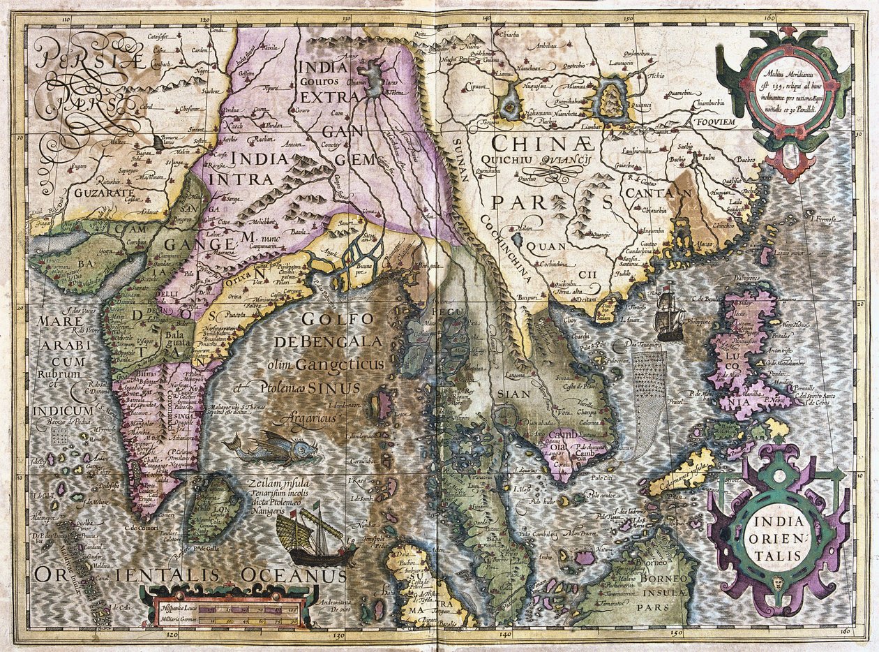 Ostindien (Gravur) von Gerardus Mercator