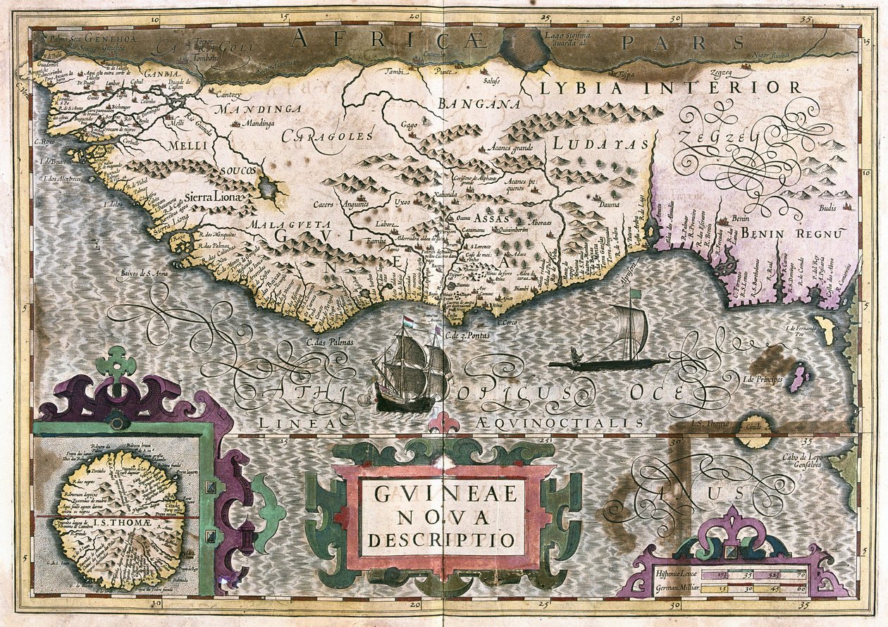 Guinea, Libyen - Afrika von Gerardus Mercator