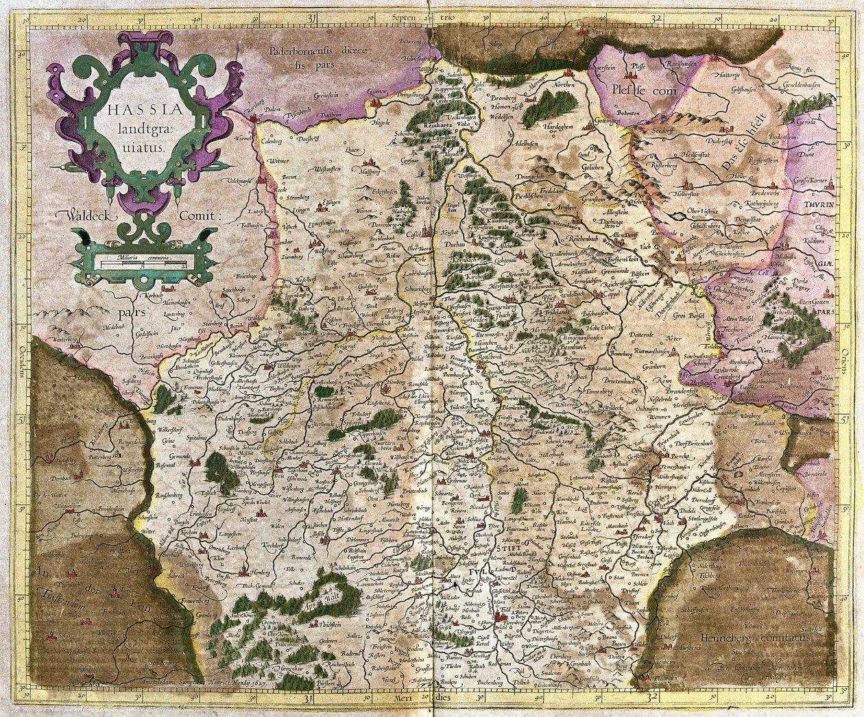 Hessen, Kassel, Deutschland (Gravur) von Gerardus Mercator