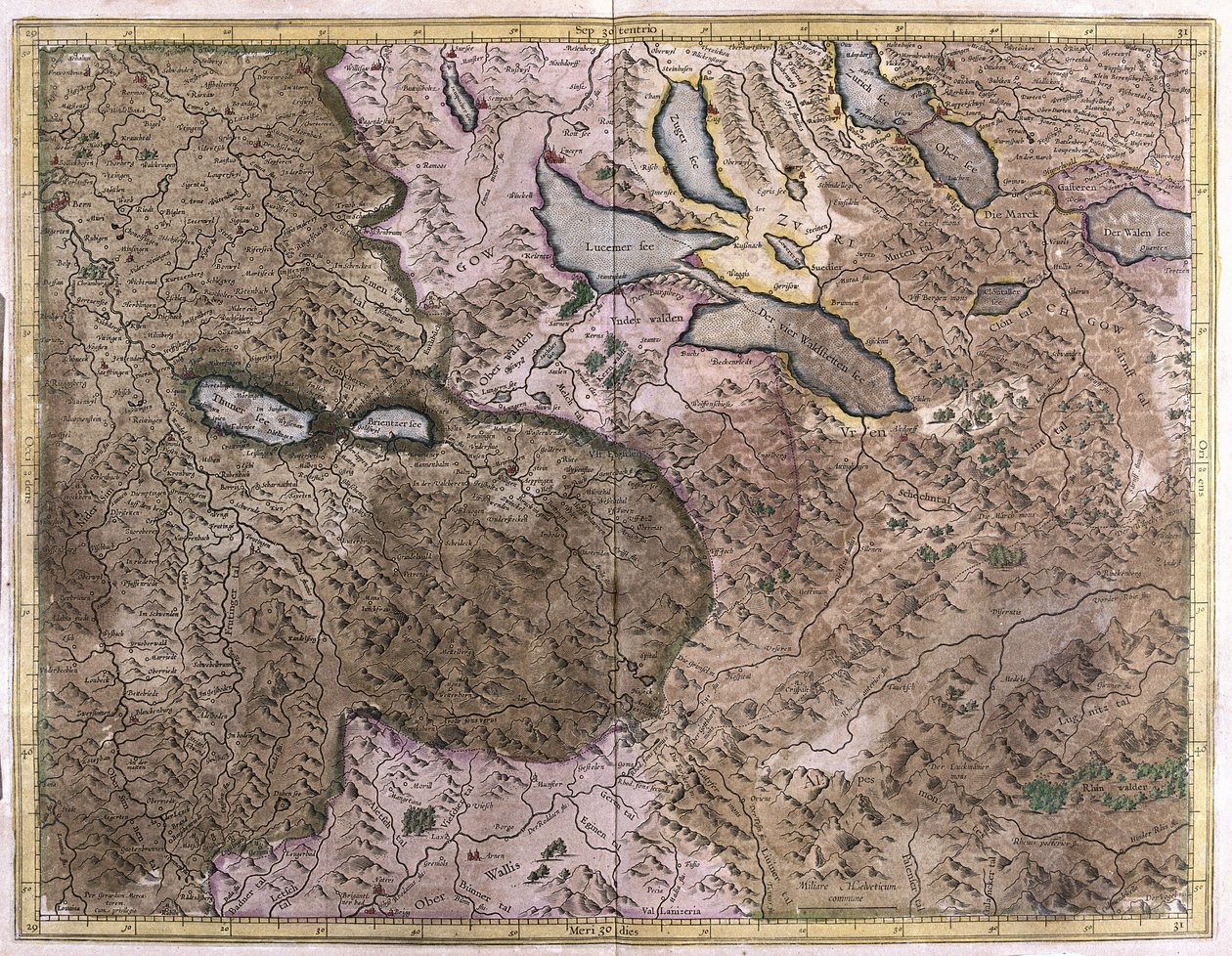 Seen in der Schweiz von Gerardus Mercator