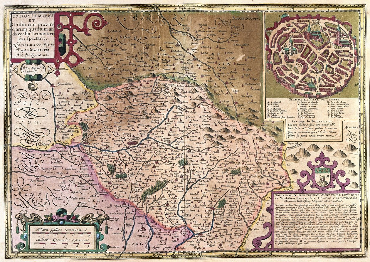 Limoges, Frankreich (Gravur) von Gerardus Mercator