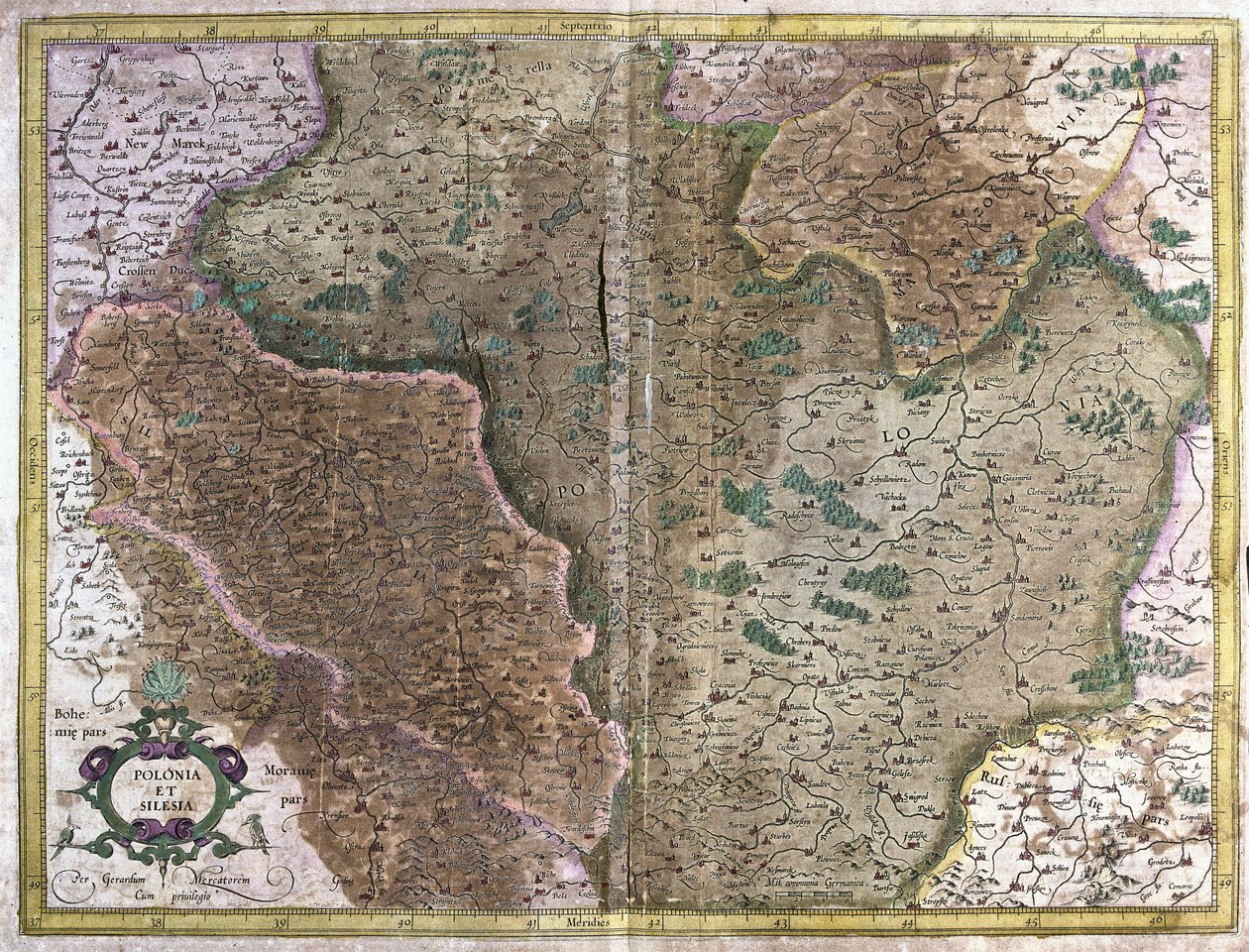 Polen (Stich) von Gerardus Mercator