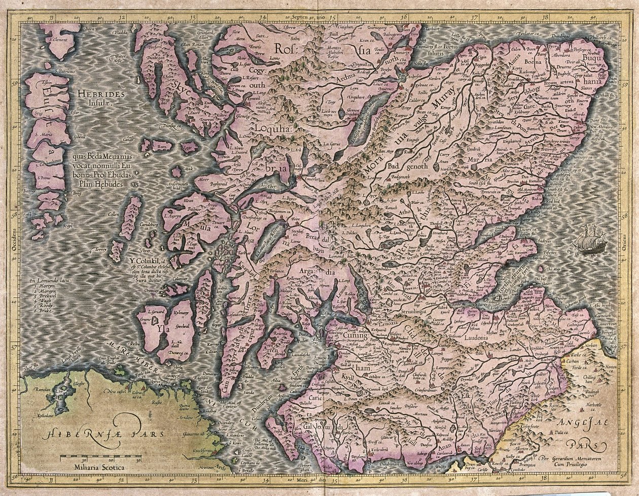 Schottland, Großbritannien von Gerardus Mercator