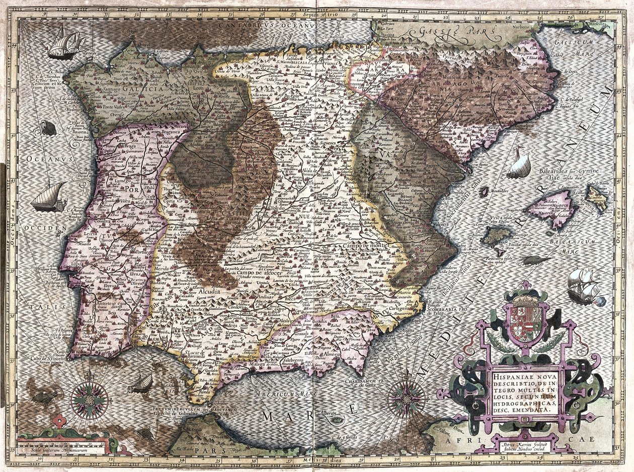 Spanien (Gravur) von Gerardus Mercator