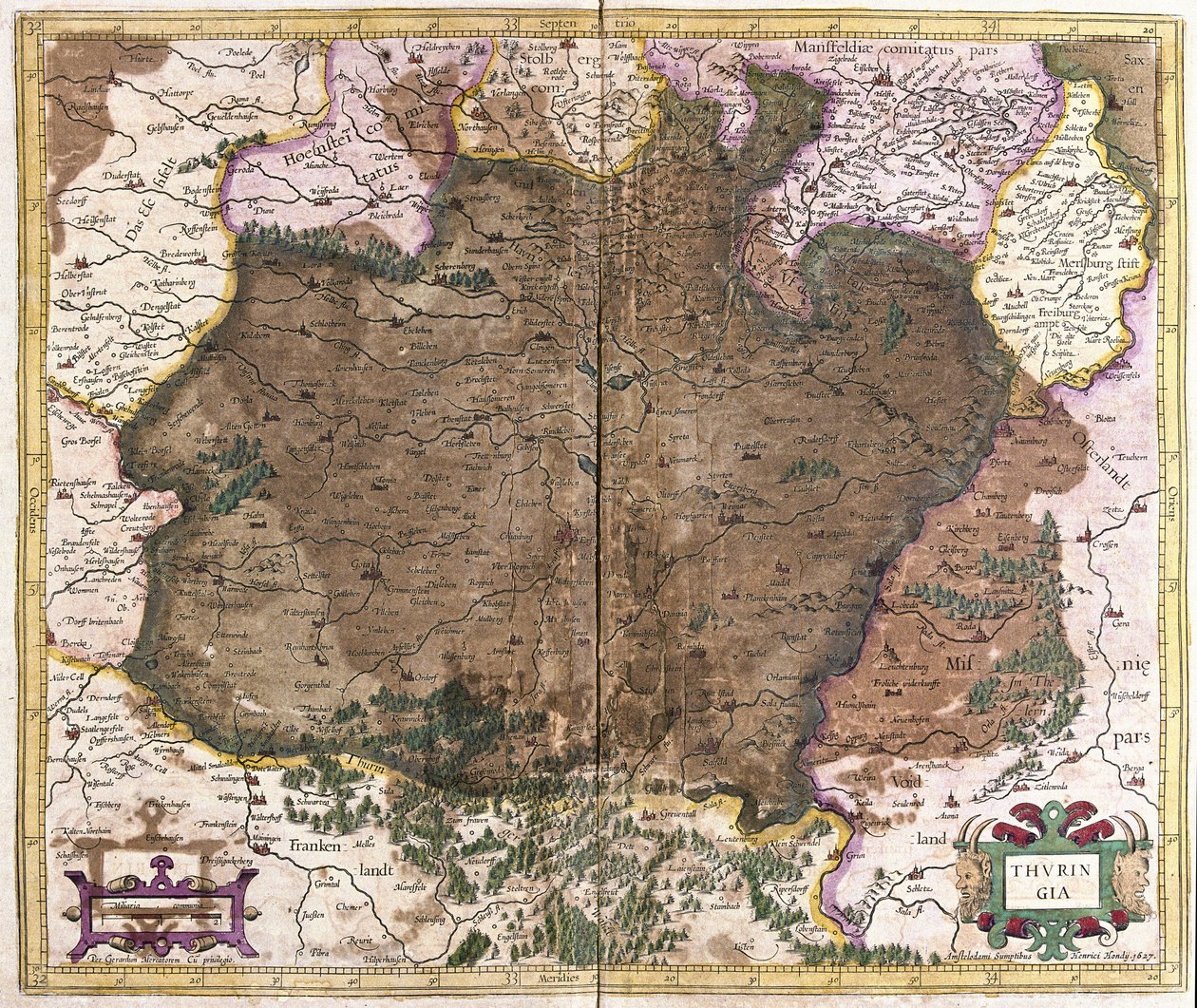 Thüringen, Deutschland (Gravur) von Gerardus Mercator