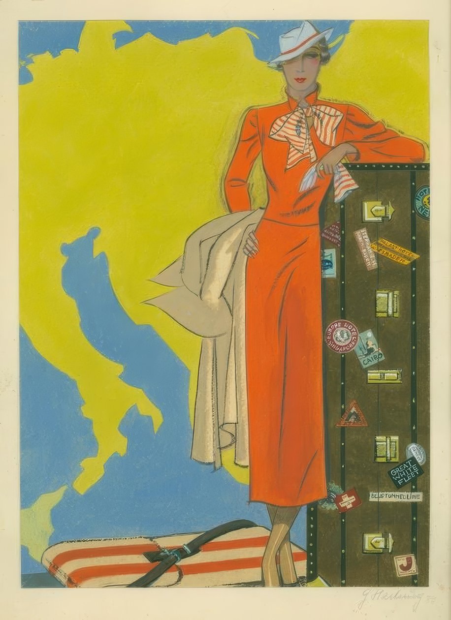 Damenmode 1932 Reisekleid von Gerd Hartung