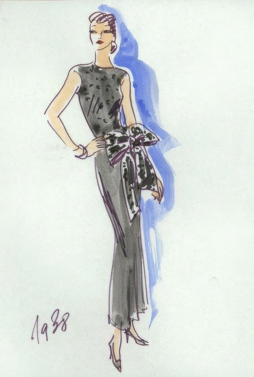 Damenmode 1938, Abendkleid / Gerd Hartung von Gerd Hartung