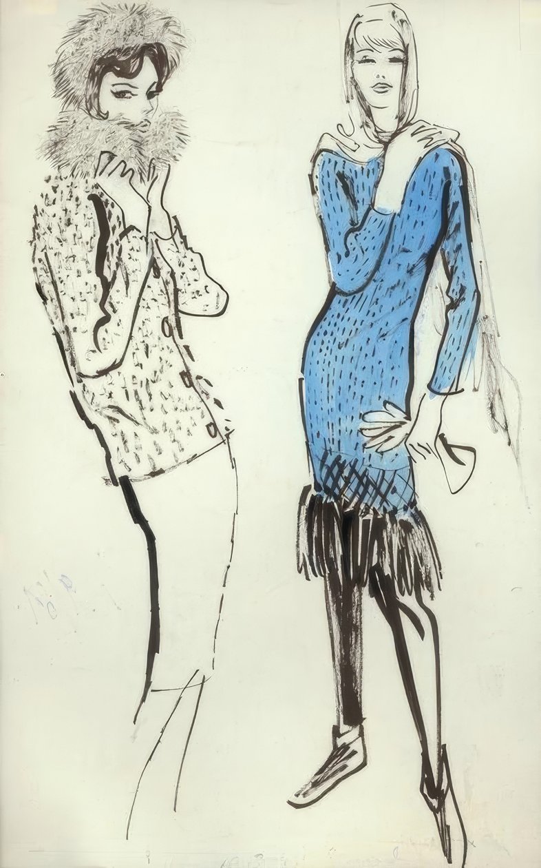 Kostüm und Kleid mit Fransen / G. Hartung von Gerd Hartung