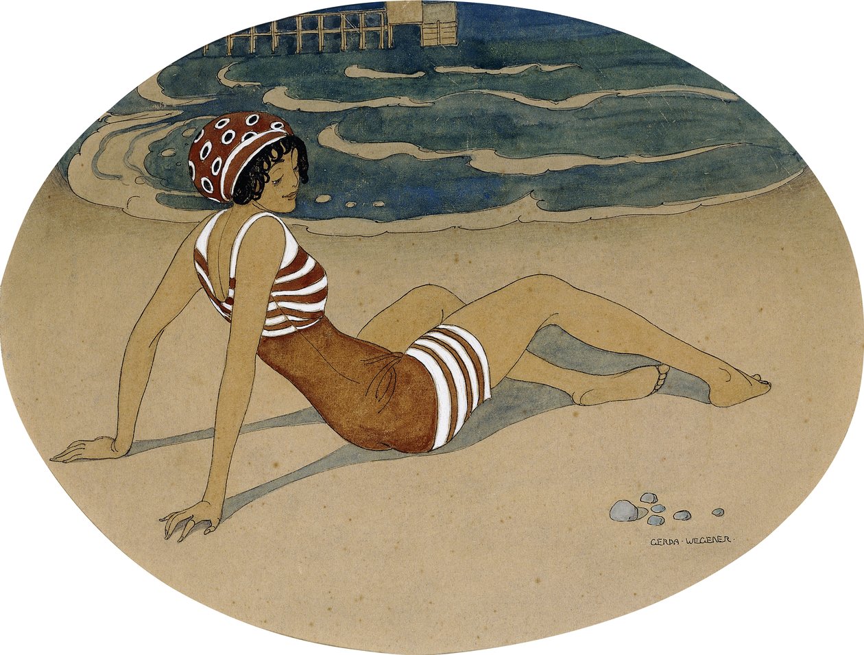 Der neue Badeanzug von Gerda Marie Frederike Wegener