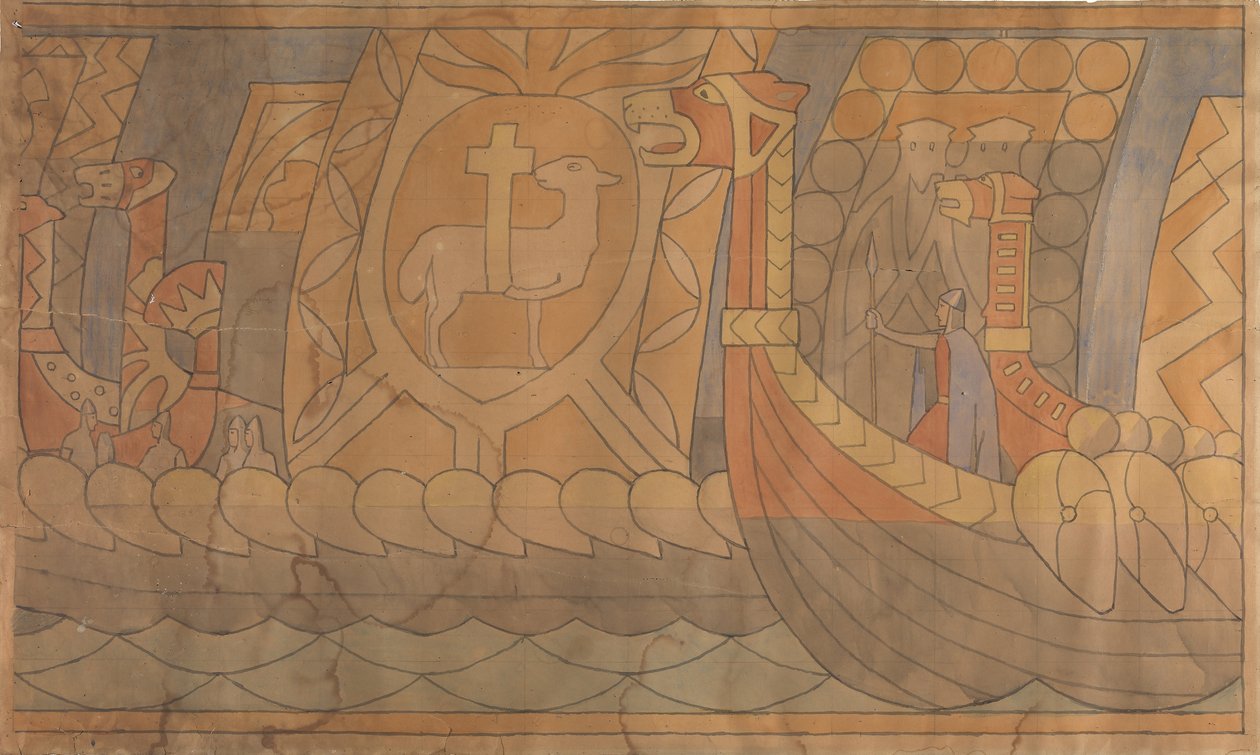 Folklore-Zeichnung von Gerhard Munthe