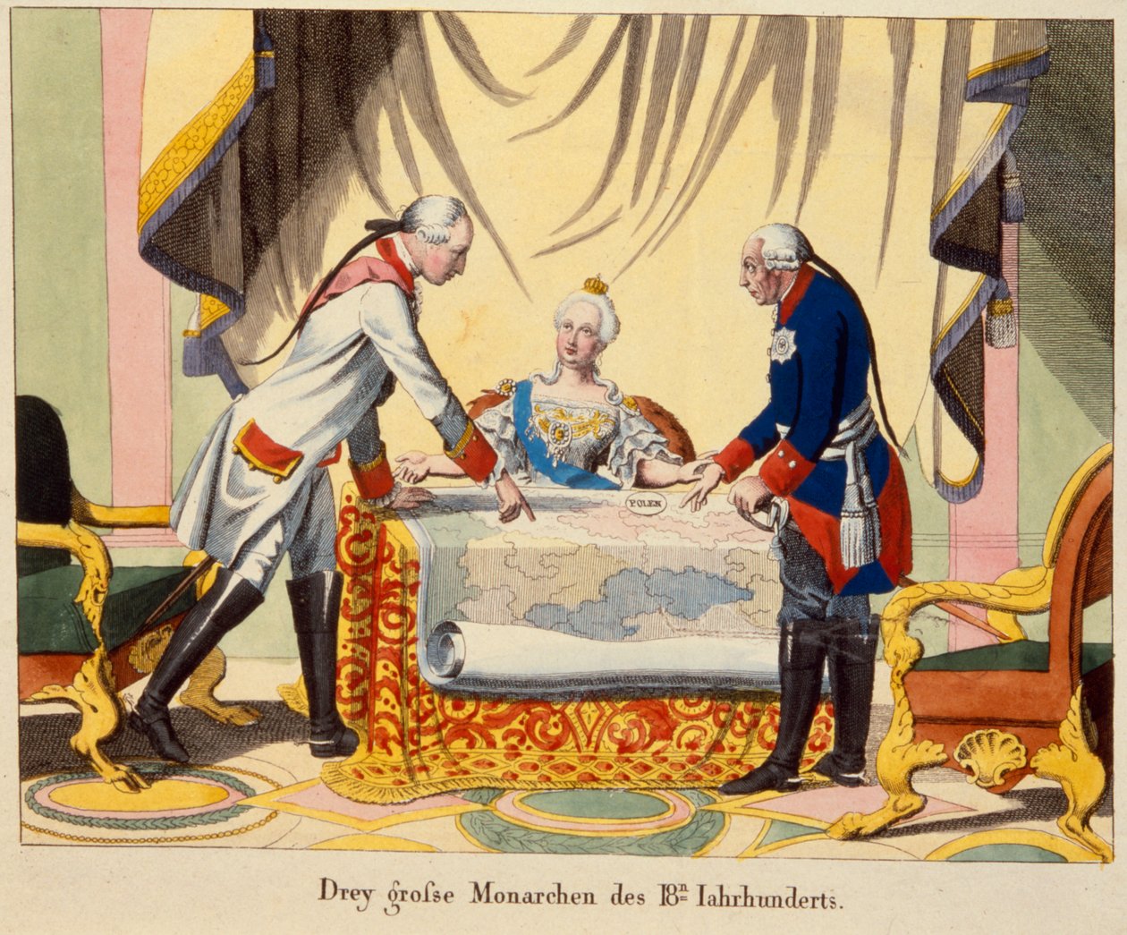 Joseph II., Katharina die Große und Friedrich II. von German School