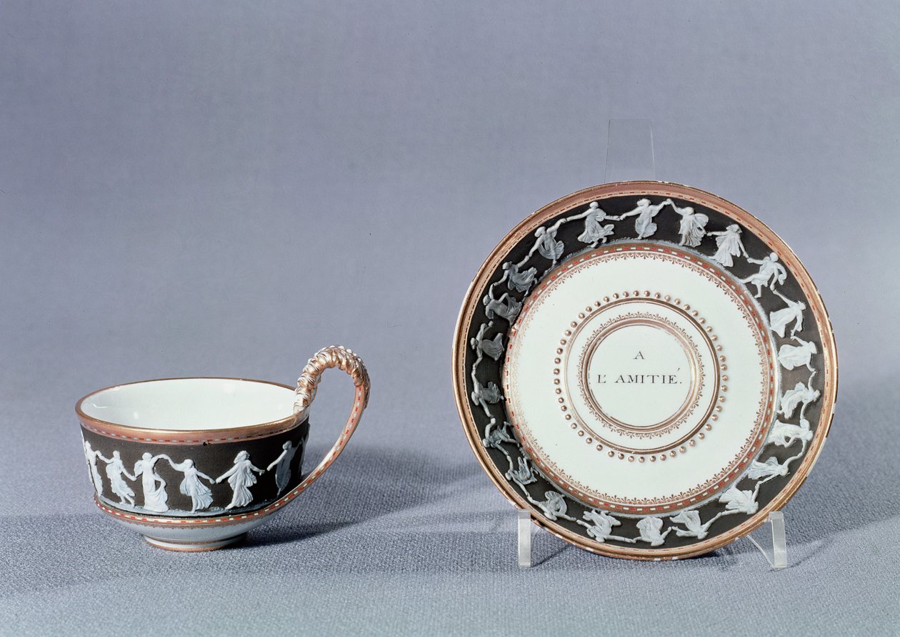 Meissen Tasse und Untertasse, spätes 18. Jahrhundert von German School